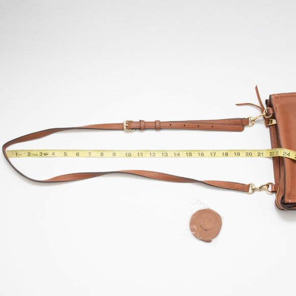 Rebecca Minkoff Regan Crossbody Pebbled Leather Purse Brown - Picture 10 of 10